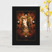 秋 – ノートカ空白のード カード (黄色い花)