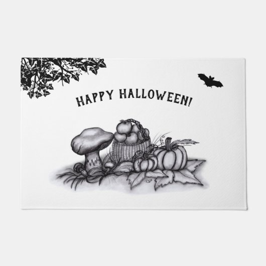 秋、ハッピーハローウィン! ドアマット (正面)