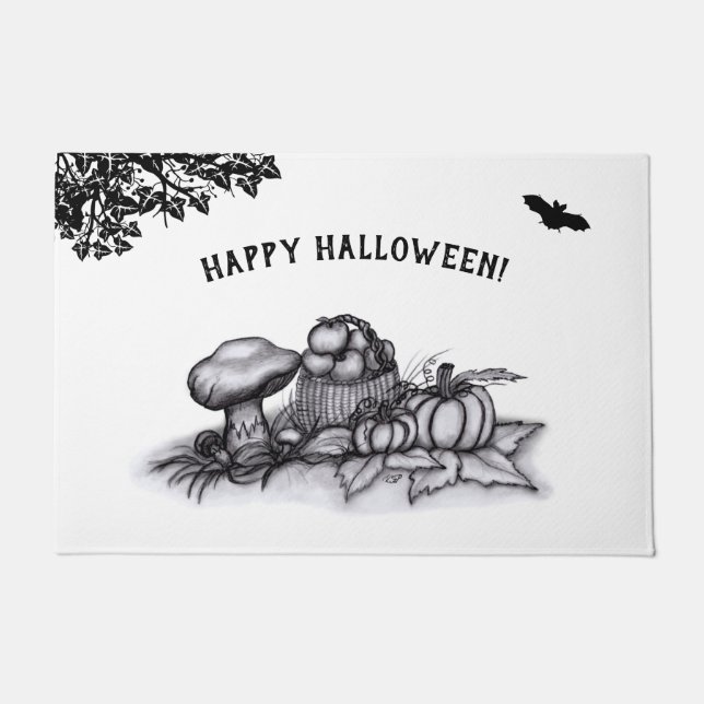 秋、ハッピーハローウィン! ドアマット (正面)