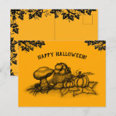 秋、ハッピーハローウィン! ポストカード (正面/裏面)