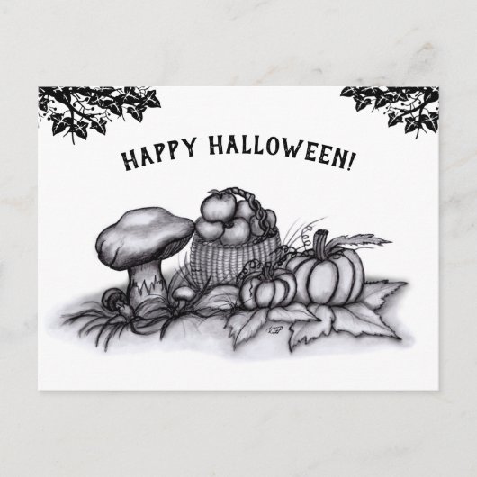 秋、ハッピーハローウィン!ポストカード ポストカード (正面)