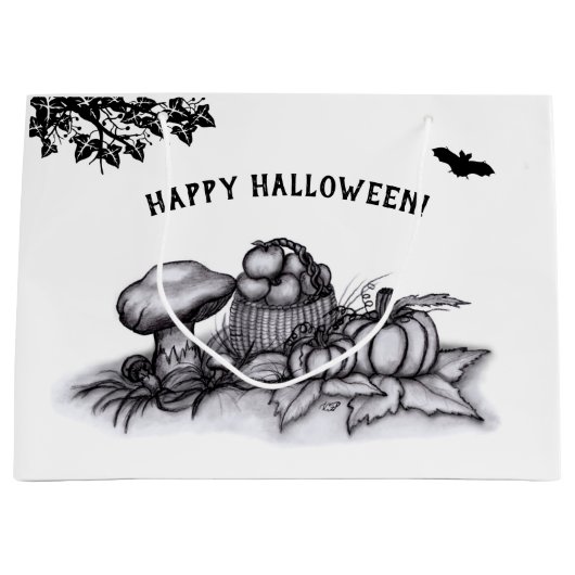 秋、ハッピーハローウィン! ラージペーパーバッグ (正面)