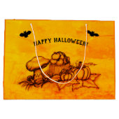 秋、ハッピーハローウィン! ラージペーパーバッグ (裏面)