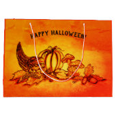 秋、ハッピーハローウィン! ラージペーパーバッグ (裏面)