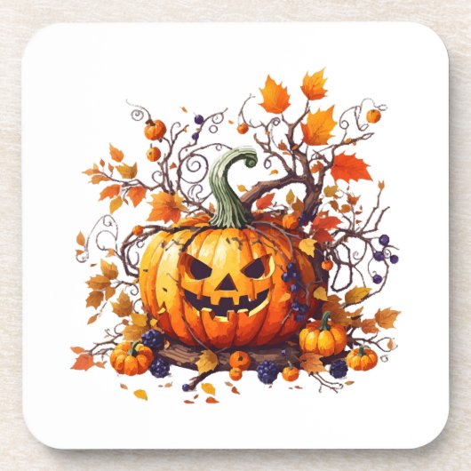 秋 ハロウィン 面白い カボチャ コースター (正面)