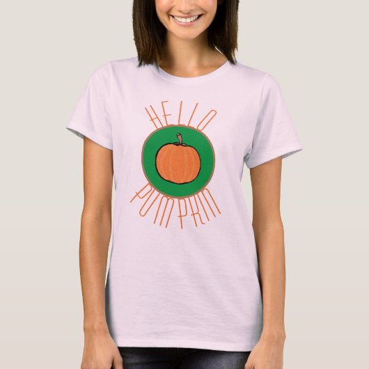 秋/ハロウィーンレディースTシャツ Tシャツ (正面)