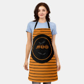 秋/ハロウィーン/カボチャ エプロン (着用した状態)