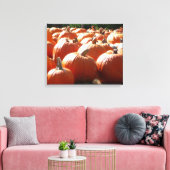 秋、ハロウィーン、感謝祭のカボチャの写真 キャンバスプリント (インサイチュ (リビング))