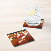 秋、ハロウィーン、感謝祭のカボチャの写真 スクエアペーパーコースター (インサイチュ)