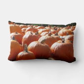 秋、ハロウィーン、感謝祭のカボチャの写真 ランバークッション (裏面)