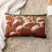 秋、ハロウィーン、感謝祭のカボチャの写真 ランバークッション (ブランケット)