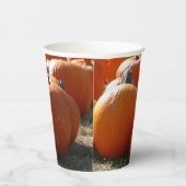 秋、ハロウィーン、感謝祭のカボチャの写真 紙コップ (右)