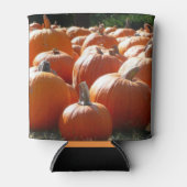 秋、ハロウィーン、感謝祭のカボチャの写真 缶クーラー (正面)