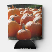 秋、ハロウィーン、感謝祭のカボチャの写真 缶クーラー (裏面)
