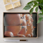 秋、ハロウィーン、感謝祭のカボチャの写真 薄葉紙 (ギフト)