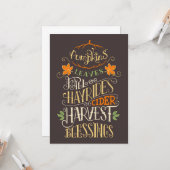 秋&ハーベスト恵み カード (正面/裏面インサイチュ)