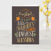 秋&ハーベスト恵み カード (黄色い花)