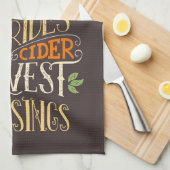 秋&ハーベスト恵み キッチンタオル (四つ折り)