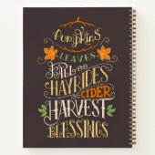 秋&ハーベスト恵み ノートブック (裏面)