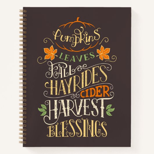 秋&ハーベスト恵み ノートブック (正面)