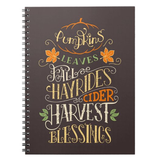 秋&ハーベスト恵み ノートブック (正面)