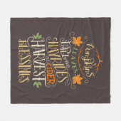 秋&ハーベスト恵み フリースブランケット (正面(横))