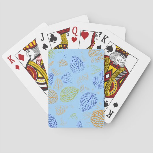 秋、パター葉ン3 トランプ (裏面)