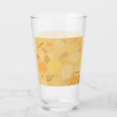 秋、パター葉ン4 タンブラーグラス (裏面)