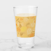 秋、パター葉ン4 タンブラーグラス (正面)