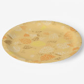 秋、パター葉ン4 ペーパープレート (アングル)