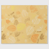秋、パター葉ン4 ラッピングペーパー (フラット)