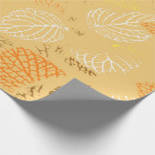 秋、パター葉ン4 ラッピングペーパー (角)