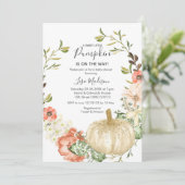  秋・パンプキンが途中のベビーシャワー  招待状 (スタンド正面)