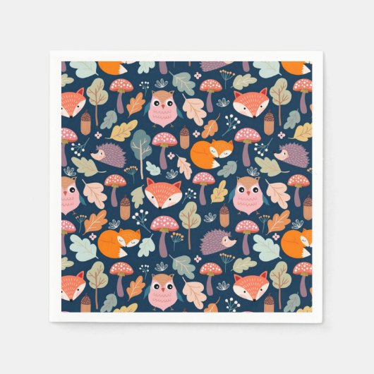 秋/フォレスト スタンダードカクテルナプキン (正面)