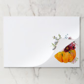 秋、フローラ、かぼちゃのポストイットのノート紙パッド ペーパーパッド (折り畳み)