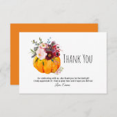 秋、フローラ、かぼち感謝していゃ、 サンキューカード (正面/裏面)