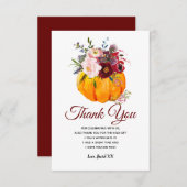 秋、フローラ、カボチャ サンキューカード (正面/裏面)