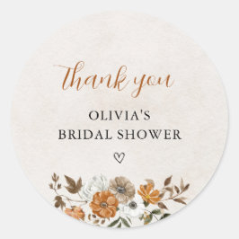 秋 | ブライダルシャワーありがとう ラウンドシール
