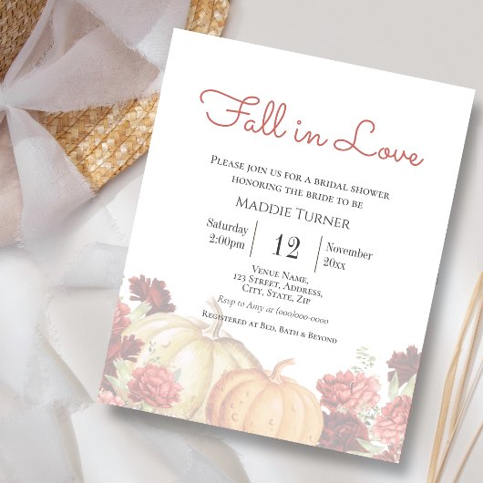 秋 |ブライダルシャワーの招待