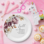 秋 | ブルゴーニュフローラ結婚秋 ペーパープレート (パーティー)