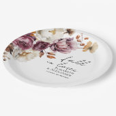 秋 | ブルゴーニュフローラ結婚秋 ペーパープレート (アングル)