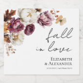 秋 | ブルゴーニュ結婚フローラ スパークリングワインラベル (シングルラベル)