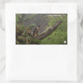 秋 – ペレグリン《鳥》ハヤブサ 長方形シール (バッグ)