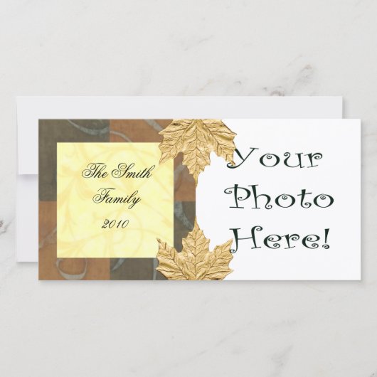 秋/ホリデー フォトカード シーズンカード (正面)