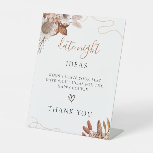 秋 | ボホデイトナイトブライダルシャワーゲーム 台座サイン (正面)