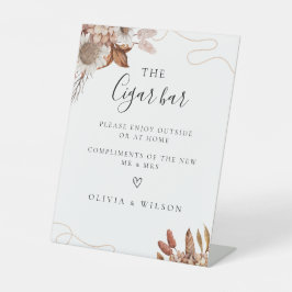 秋 | ボホフラワーズ結婚シガーバーサイン 台座サイン