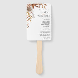 秋 | ボホフラワーズ結婚式 プログラム ハンドファン