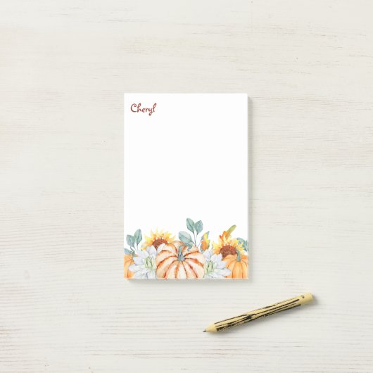 秋 ポストイット (デスク上)