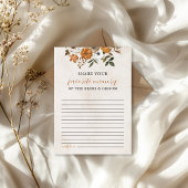 秋 | メモリお気に入りのゲームブライダルシャワー 招待状