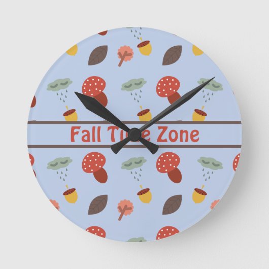 秋 ラウンド壁時計 (正面)